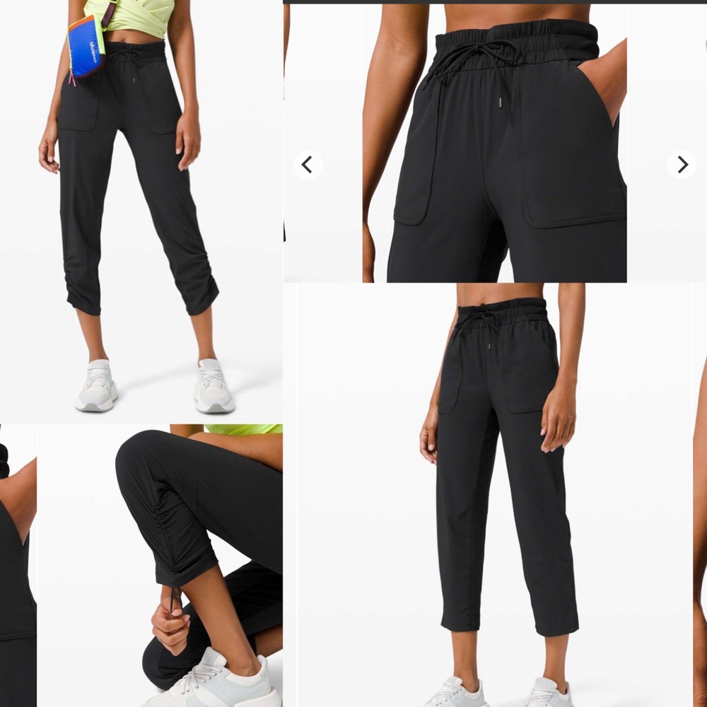Lululemon black beyond the studio crop
